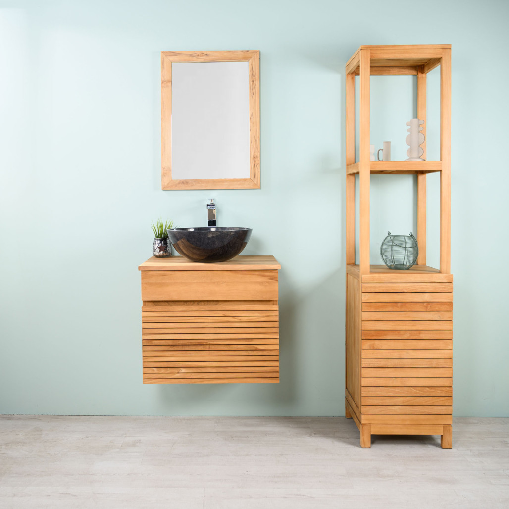 Mueble bajo lavabo en teca Aktual 60 cm - Baño - Wanda collection