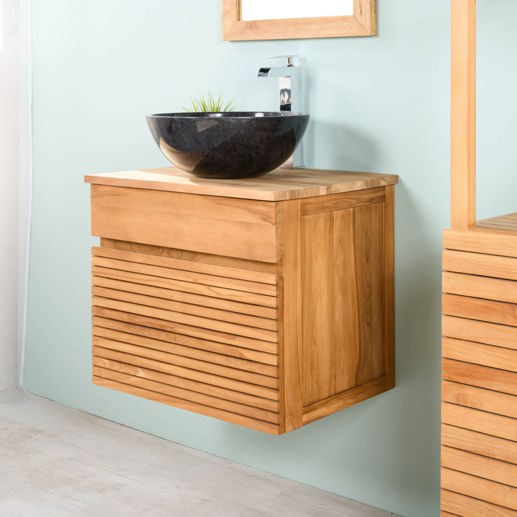 Mueble bajo lavabo en teca Aktual 60 cm - Baño - Wanda collection