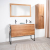 Mueble de baño de teca y cerámica Vila 120 cm
