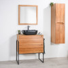 Mueble bajo lavabo de teca maciza Vila 80 cm