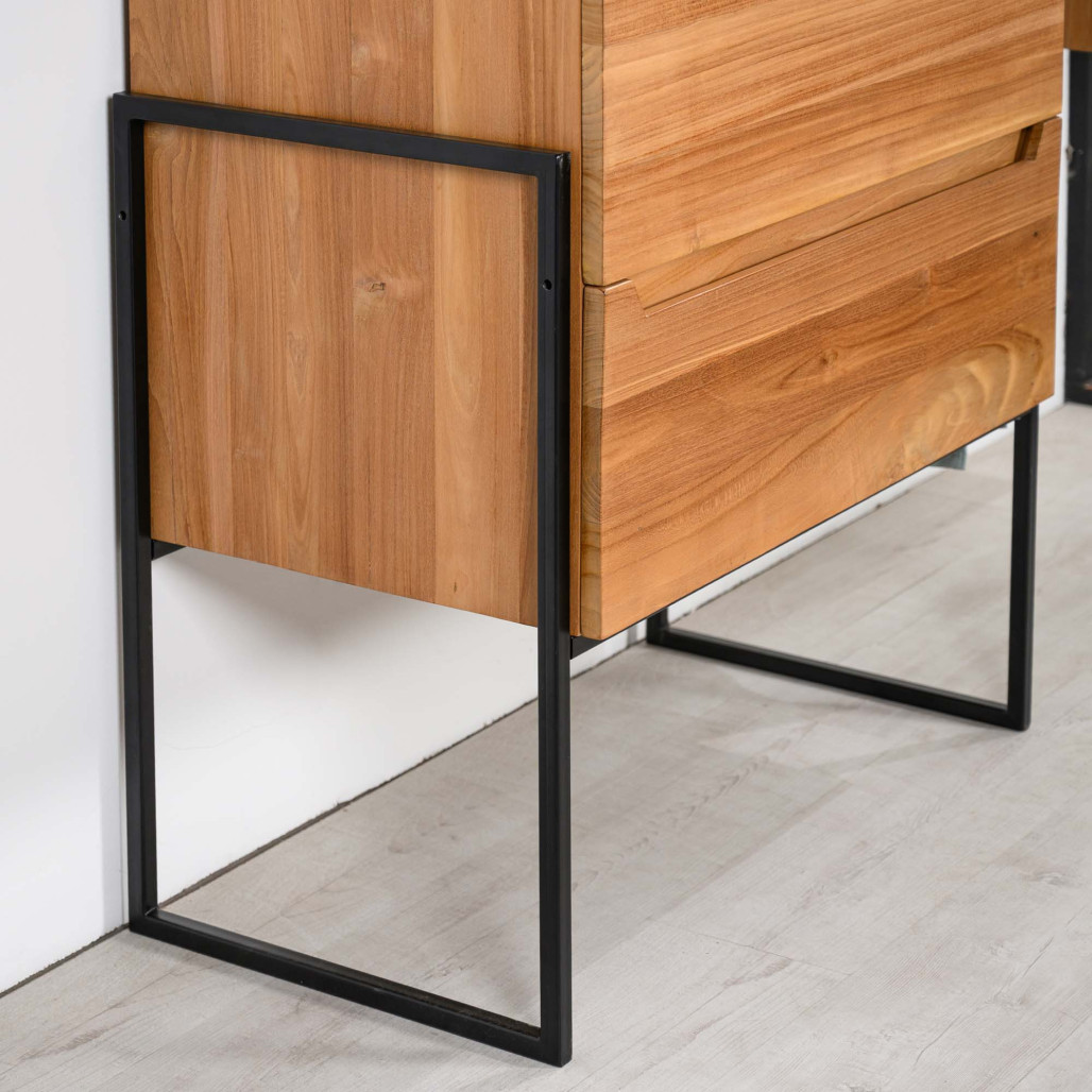 Mueble bajo lavabo de teca maciza Vila 80 cm - Cuarto de baño - Wanda collection Mueble bajo lavabo de teca maciza Vila 80 cm - Cuarto de baño - Wanda collection