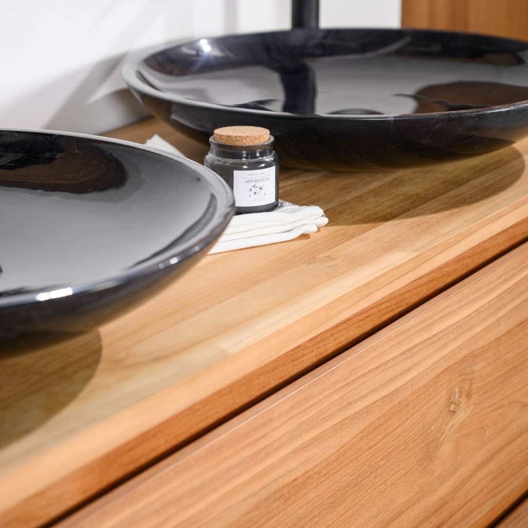 Mueble bajo lavabo de teca maciza Vila 120 cm - Cuarto de baño - Wanda collection Mueble bajo lavabo de teca maciza Vila 120 cm - Cuarto de baño - Wanda collection