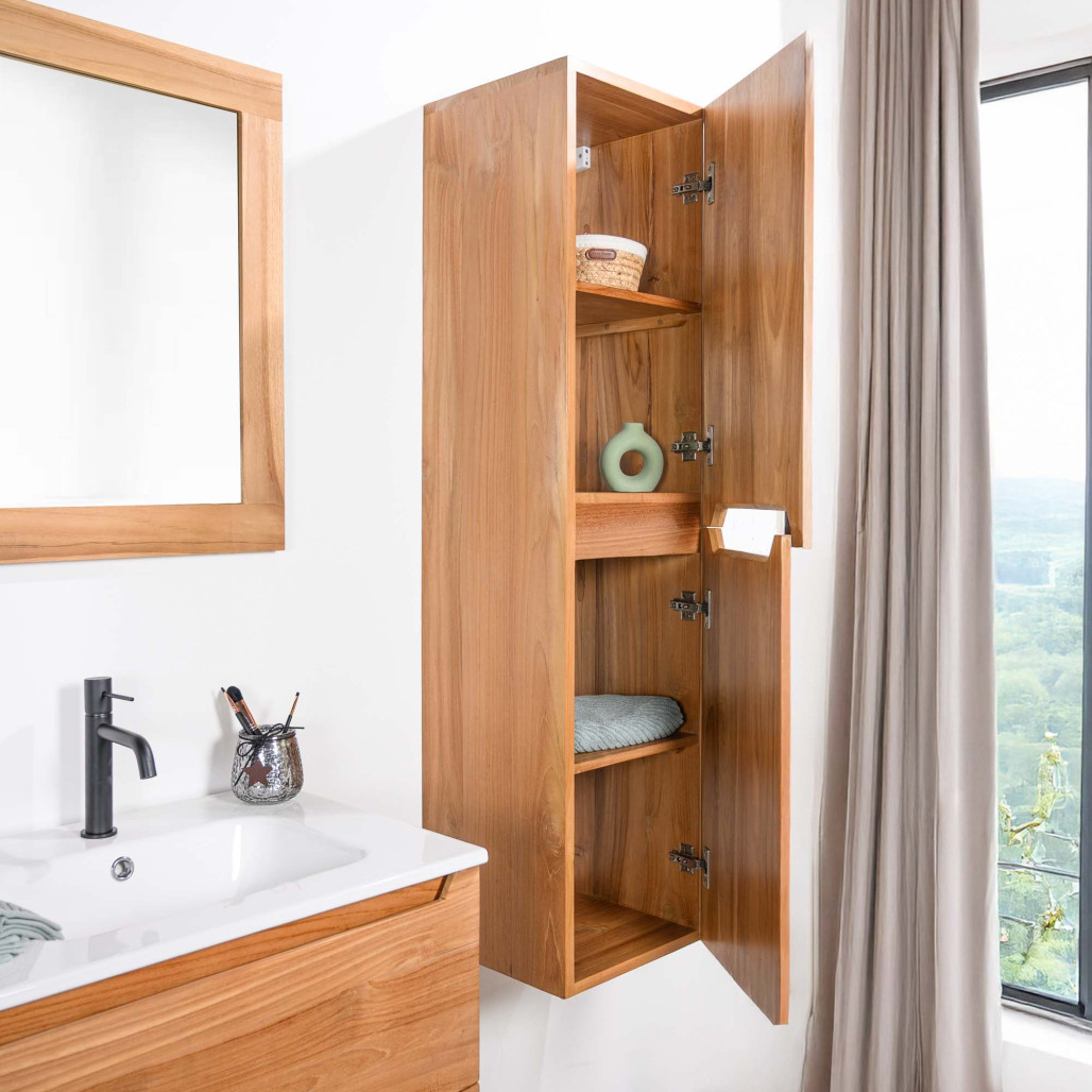 Columna suspendida de cuarto de baño de teca Vila - Wanda Collection