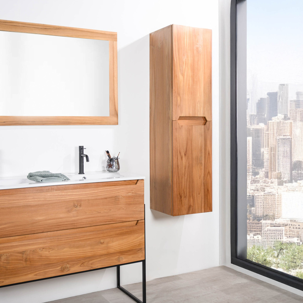 Columna suspendida de cuarto de baño de teca Vila - Wanda Collection