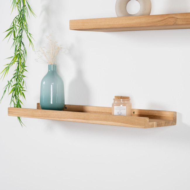 Balda Helvine de baño en teca maciza 60 cm