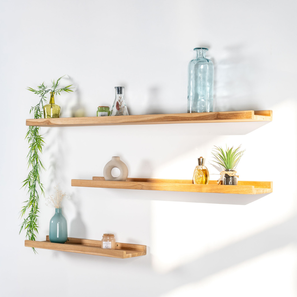Balda Helvine de baño en teca maciza 60 cm Balda Helvine de baño en teca maciza 60 cm