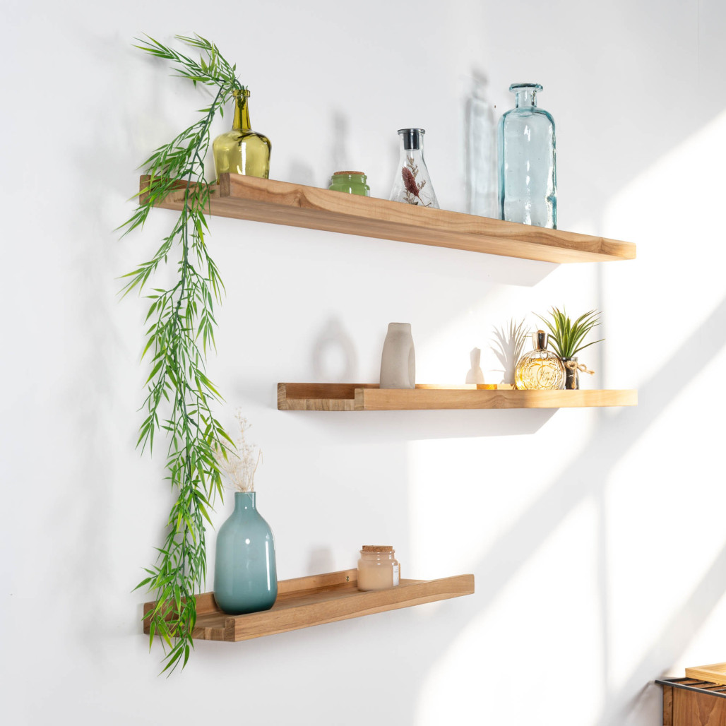 Balda Helvine de baño en teca maciza 120cm