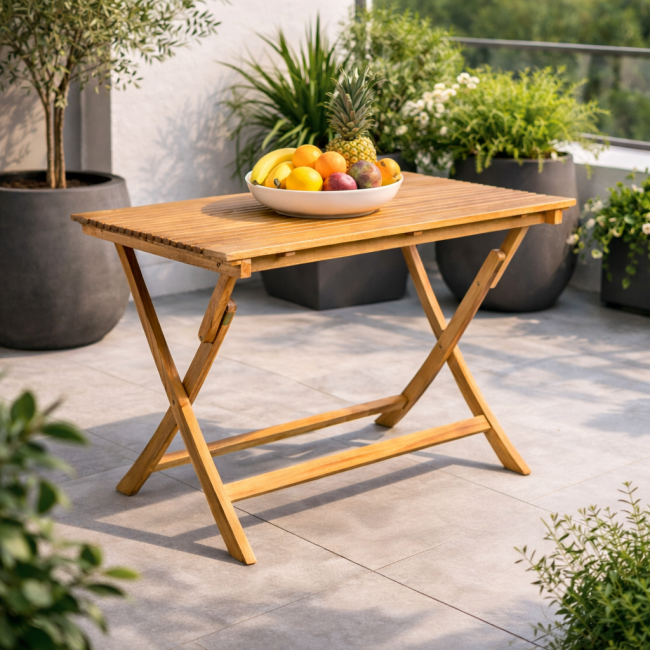 Mesa plegable de jardín 120 cm - Wanda collection