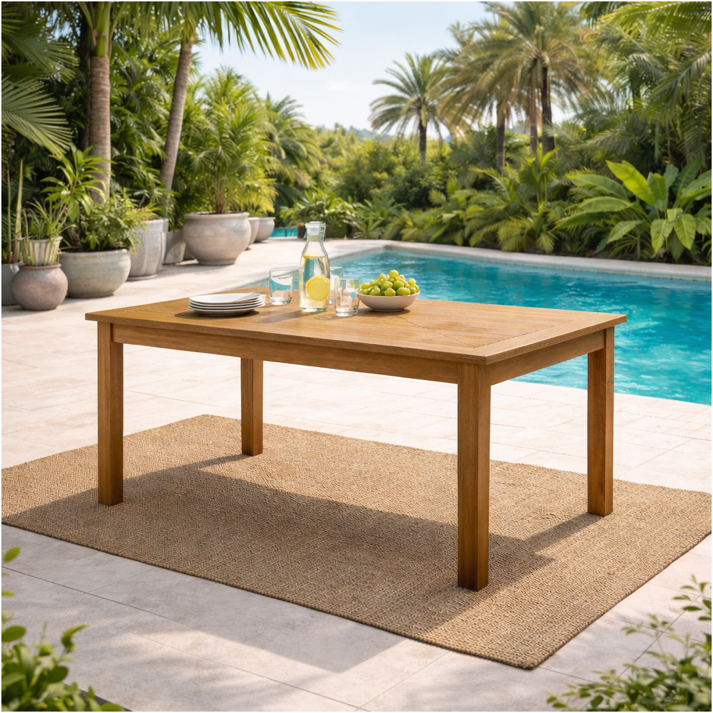 Mesa de jardín de teca maciza 150 Frida