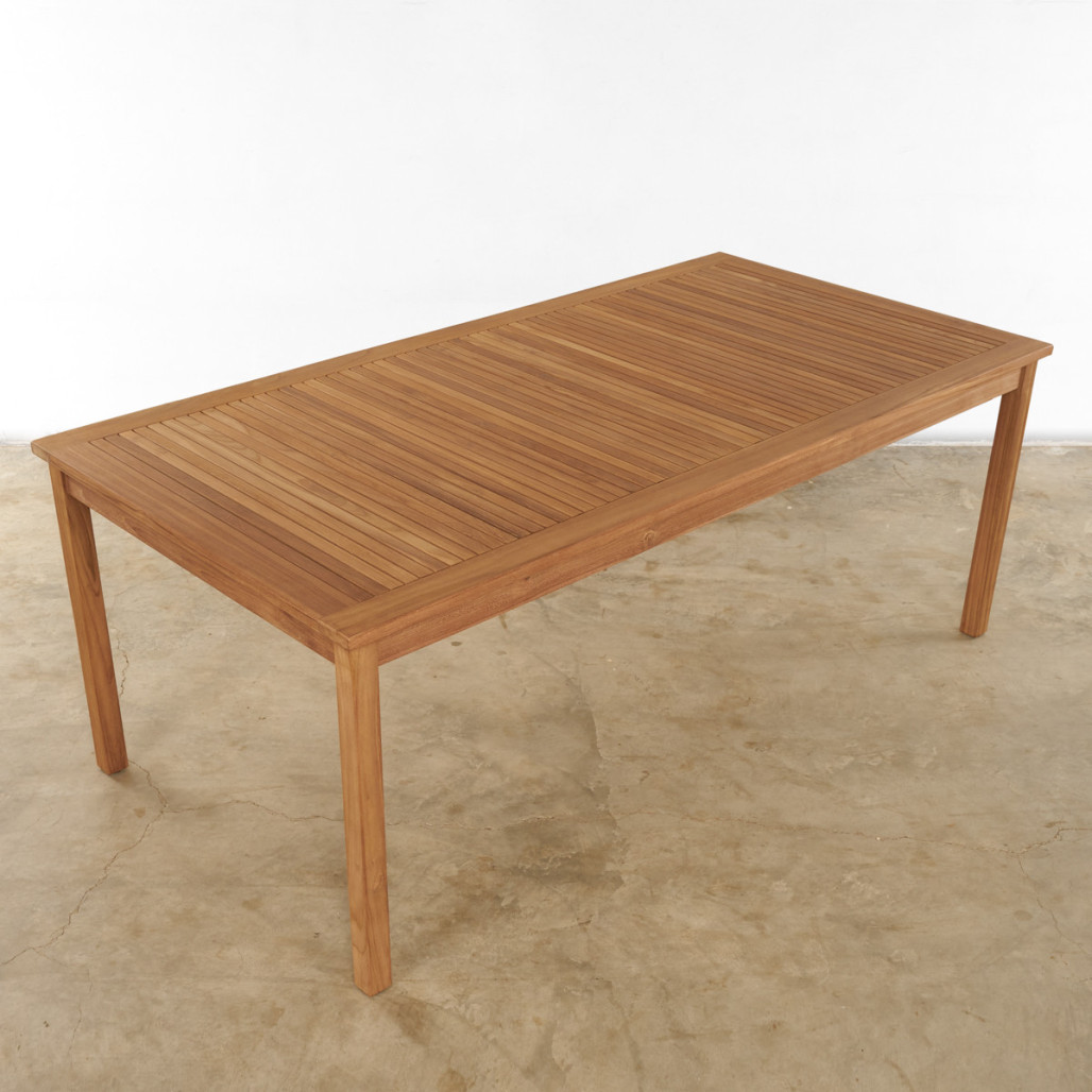 Conjunto de mesa de jardín de teca Frida 200 cm y 4 sillas Lisato - Wanda Collection Conjunto de mesa de jardín de teca Frida 200 cm y 4 sillas Lisato - Wanda Collection