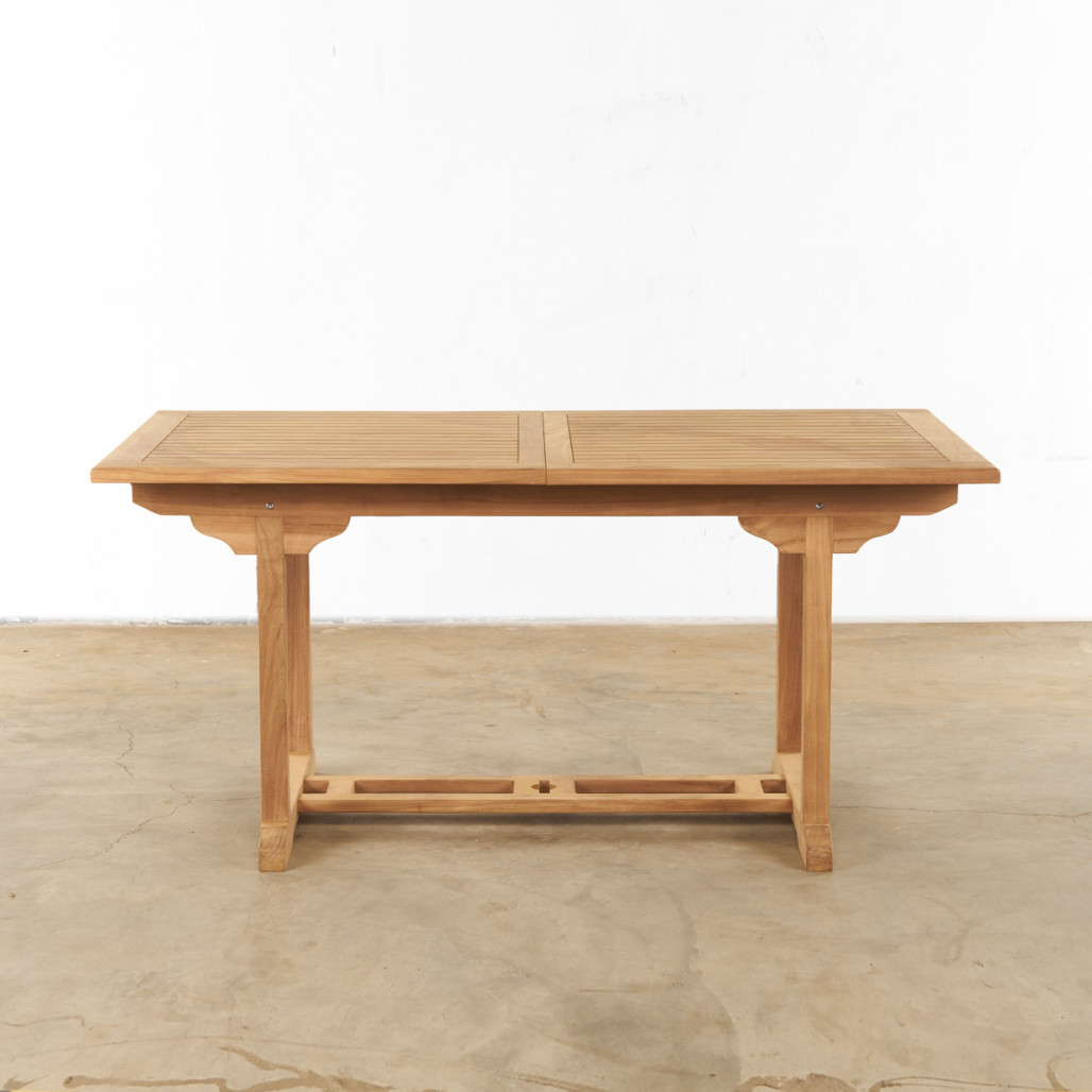 Conjunto de mesa de jardín de teca Nina 160/210 y 4 sillones Lisato - Wanda Collection Conjunto de mesa de jardín de teca Nina 160/210 y 4 sillones Lisato - Wanda Collection