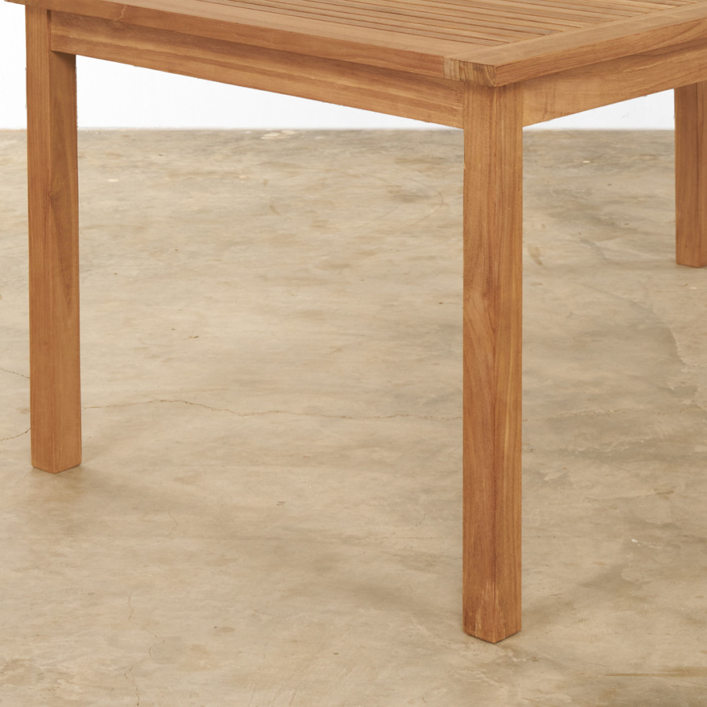 Conjunto de mesa de jardín de teca Frida 150 y 4 sillones Romane - Wanda Collection Conjunto de mesa de jardín de teca Frida 150 y 4 sillones Romane - Wanda Collection