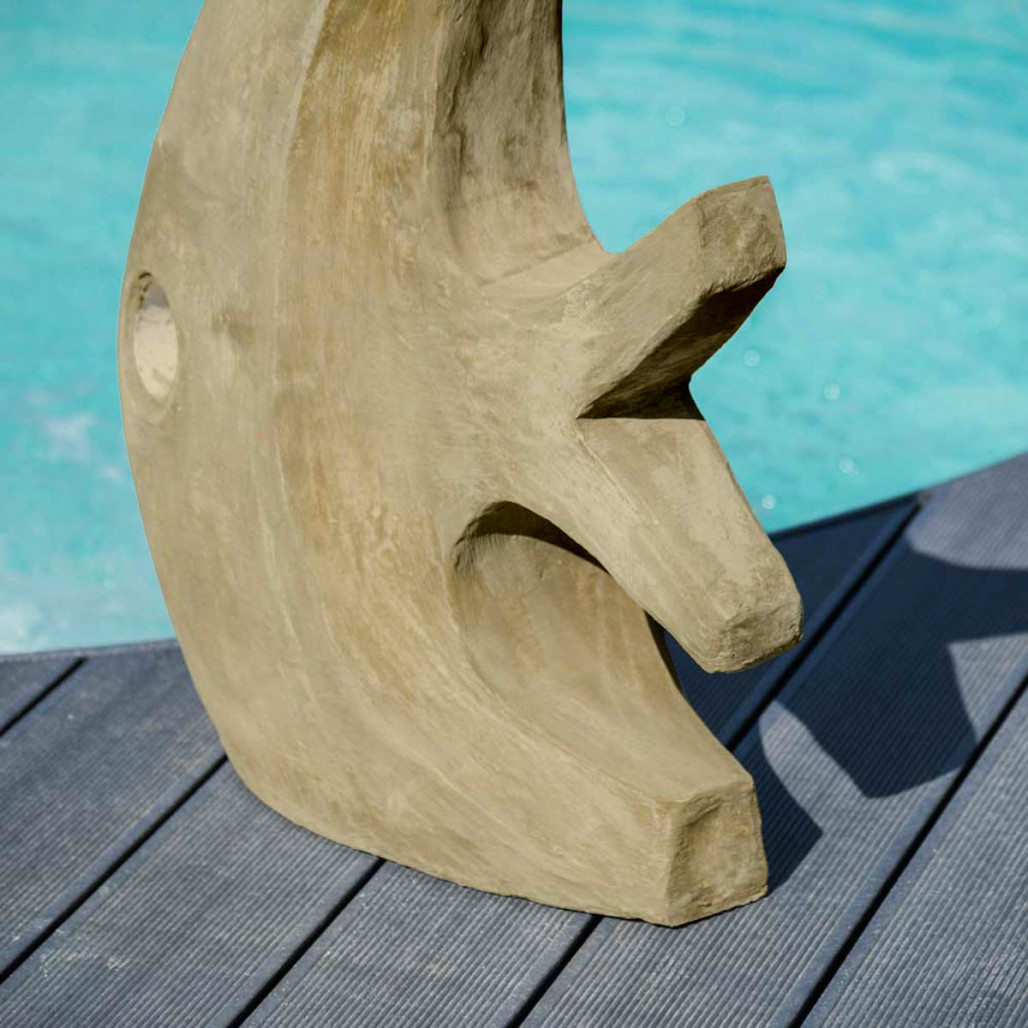 Escultura contemporánea pez 78 cm gris Escultura contemporánea pez 78 cm gris
