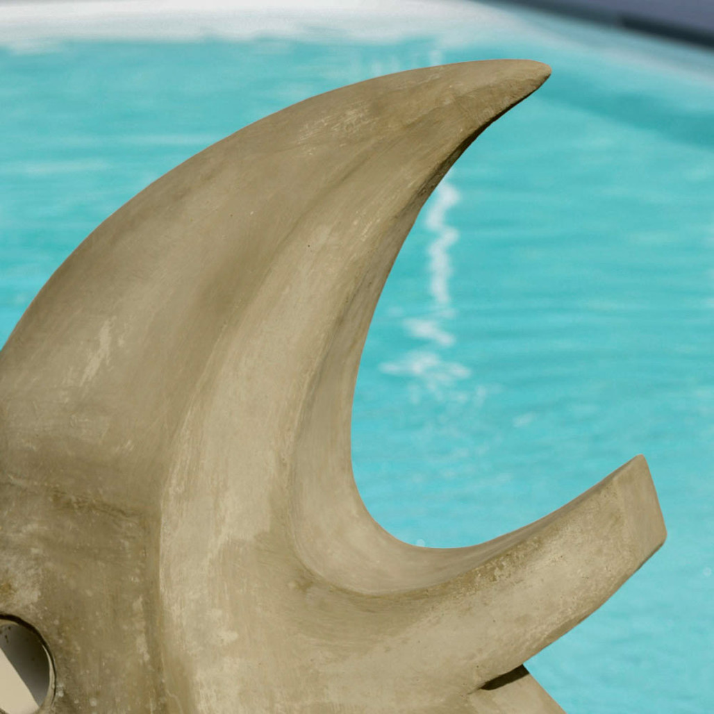 Escultura grande diseño pez 100 cm gris Escultura grande diseño pez 100 cm gris