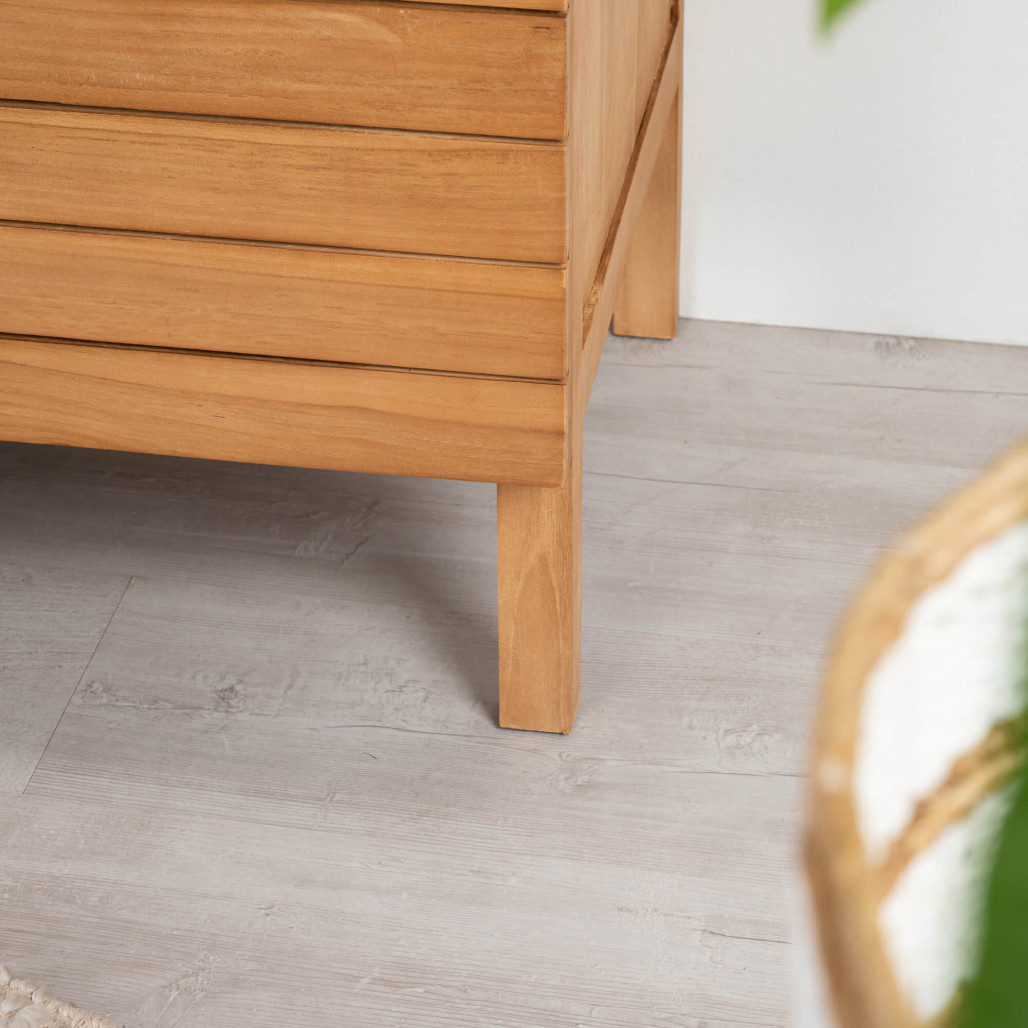 Mueble de baño de teca maciza para lavabo Toni 120 cm - Wanda collection