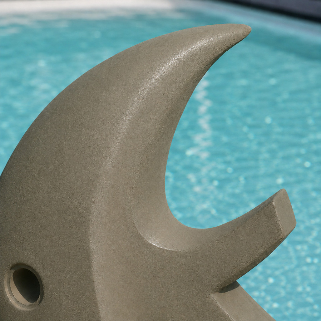 Escultura grande diseño pez 100 cm gris Escultura grande diseño pez 100 cm gris