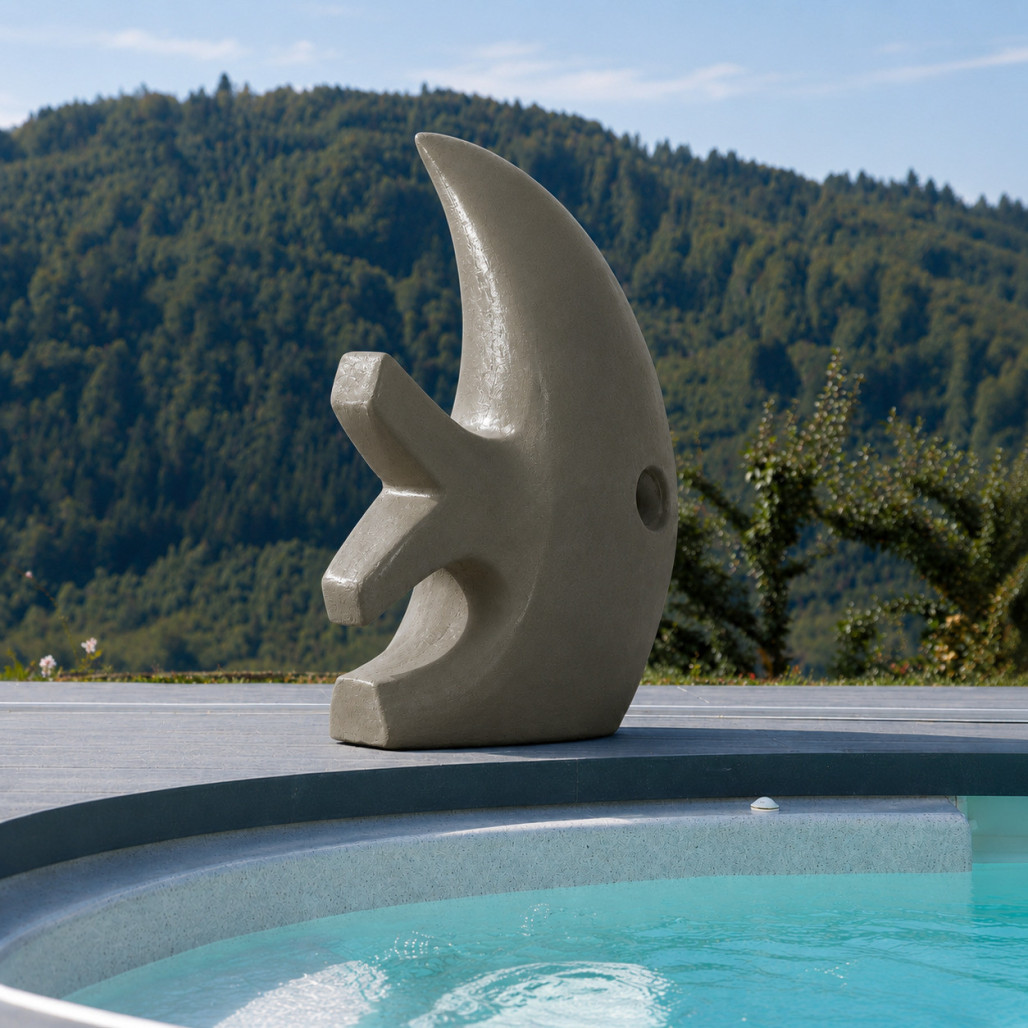 Escultura grande diseño pez 100 cm gris Escultura grande diseño pez 100 cm gris