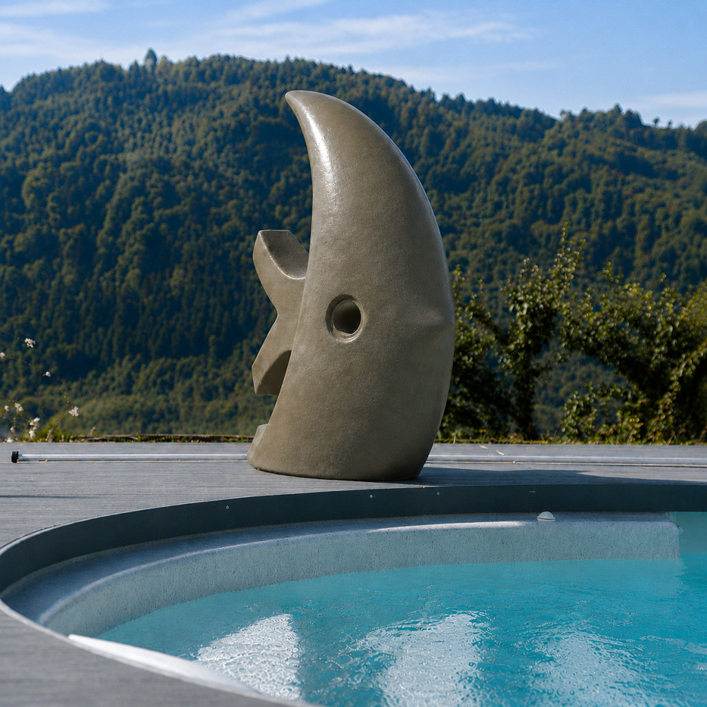 Escultura grande diseño pez 100 cm gris Escultura grande diseño pez 100 cm gris