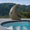 Escultura grande diseño pez 100 cm gris