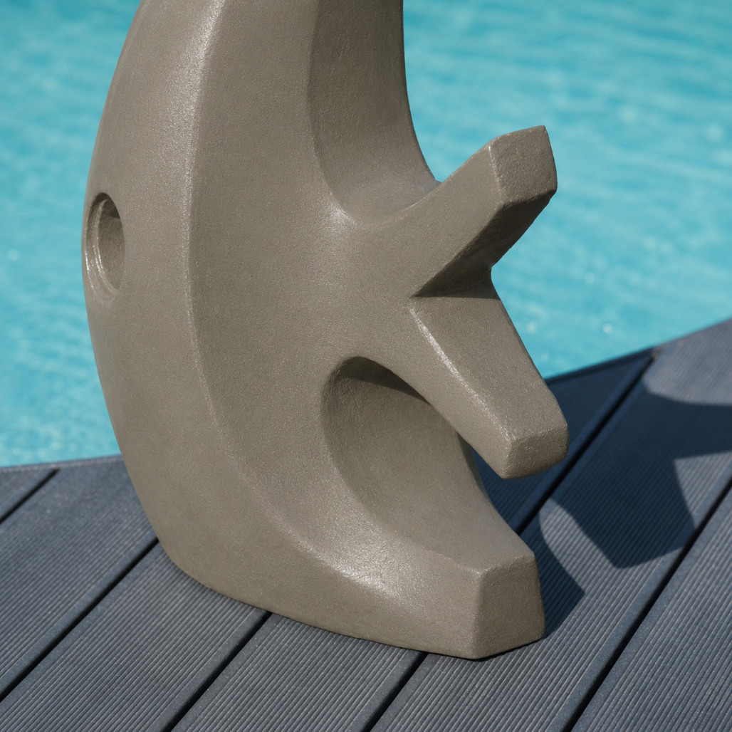 Escultura contemporánea pez 78 cm gris Escultura contemporánea pez 78 cm gris