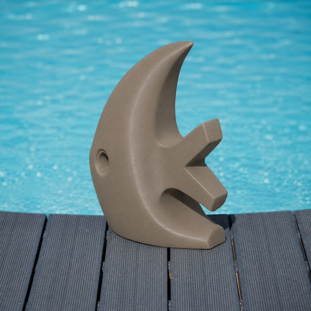 Escultura moderna jardín pez modelo pequeño gris 50 cm Escultura moderna jardín pez modelo pequeño gris 50 cm
