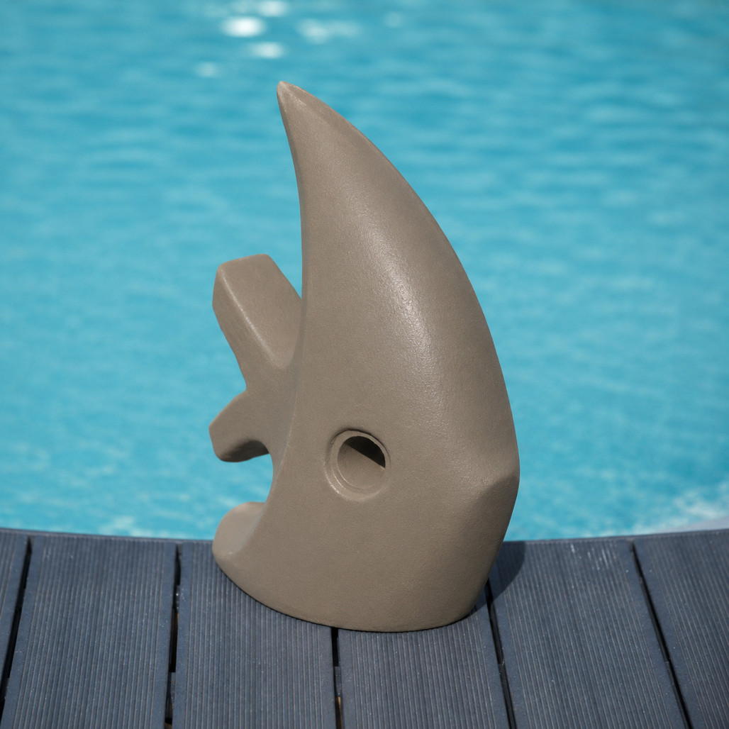 Escultura moderna jardín pez modelo pequeño gris 50 cm Escultura moderna jardín pez modelo pequeño gris 50 cm