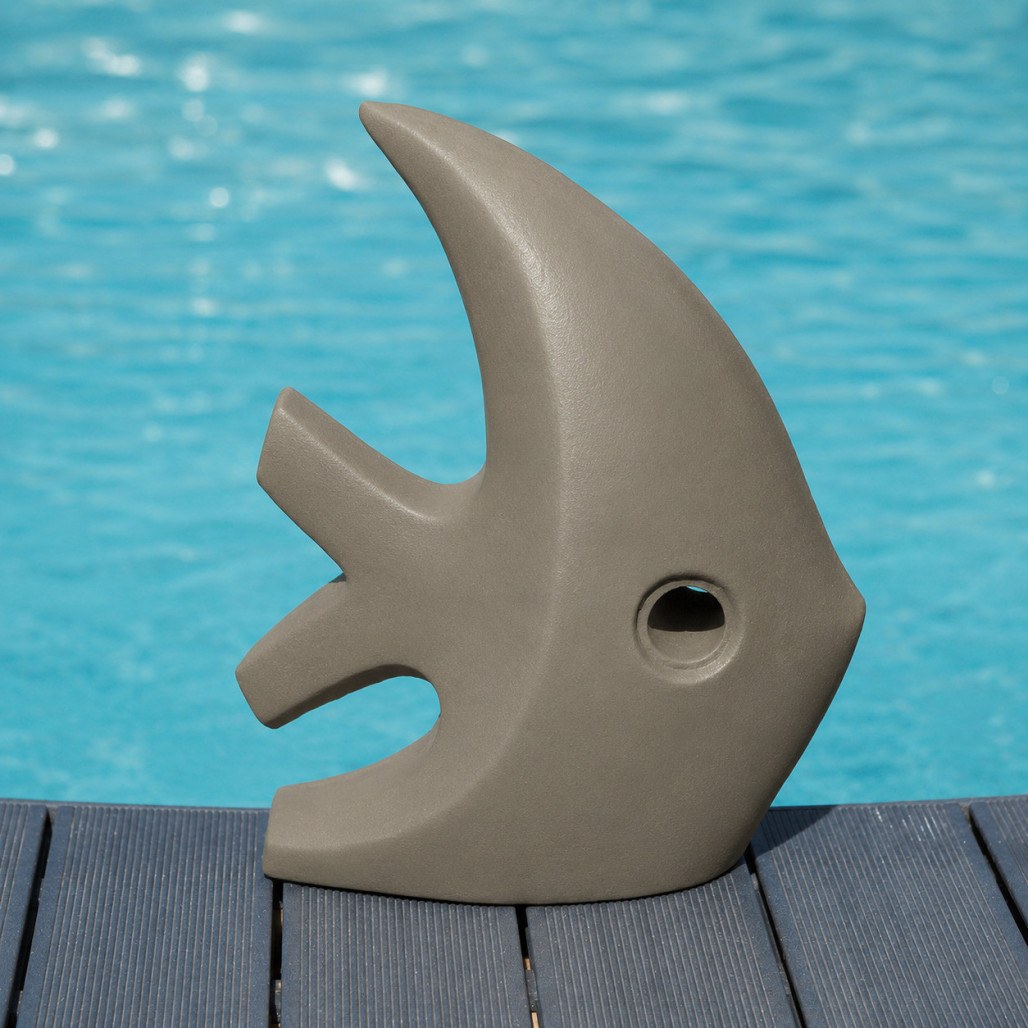 Escultura moderna jardín pez modelo pequeño gris 50 cm Escultura moderna jardín pez modelo pequeño gris 50 cm