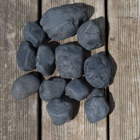 5 bolsas de piedras negras de 15 kg