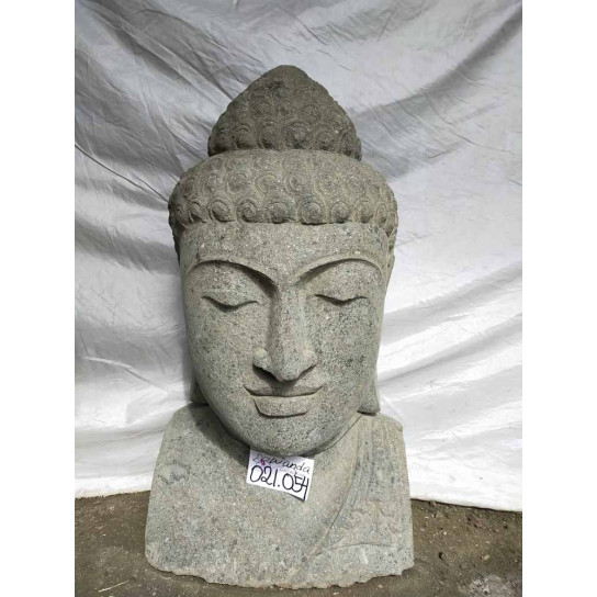 Busto de buda de piedra de jardín zen 70 cm