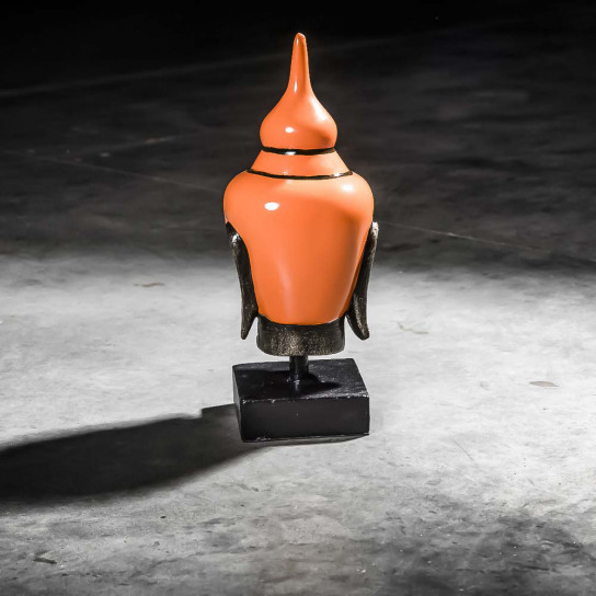 Cabeza de Buda modelo pequeño naranja 40 cm