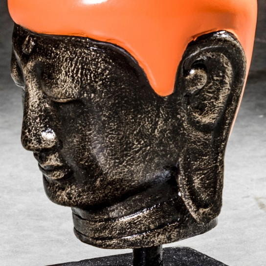 Cabeza de Buda modelo pequeño naranja 40 cm