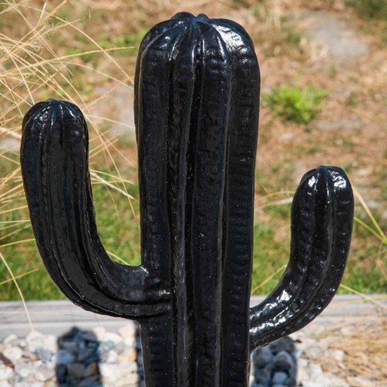 Escultura moderna cactus negro 50cm