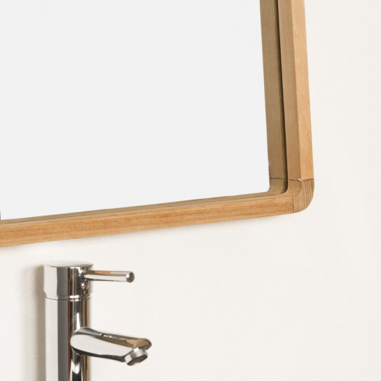 Espejo de cuarto de baño de teca Tipi 110 x 69 cm