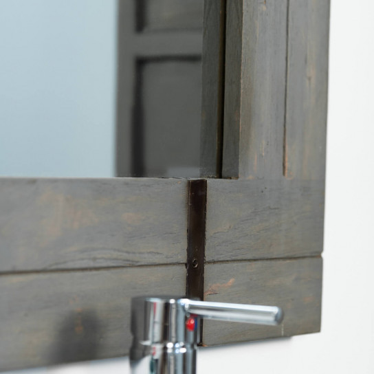 Espejo grande para cuarto de baño Loft 160 x 80 gris