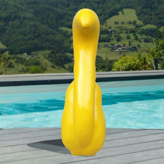 Estatua de ardilla para jardín amarilla de 64 cm