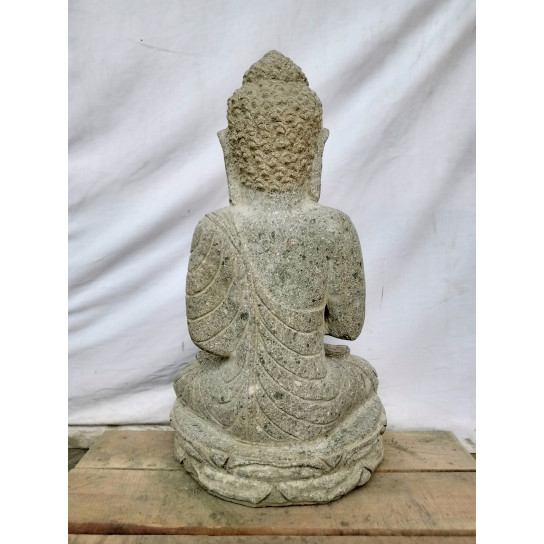 Estatua de buda sentado de piedra en posición de rezo 50 cm