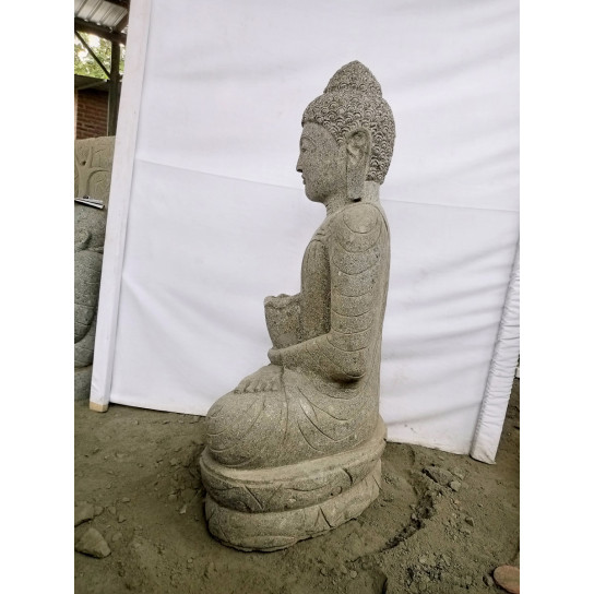 Estatua de buda sentado posicion ofrenda bol 100cm