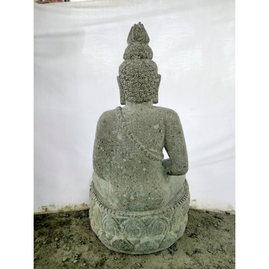 Estatua de buda sukothai sentado en piedra natural 120 cm