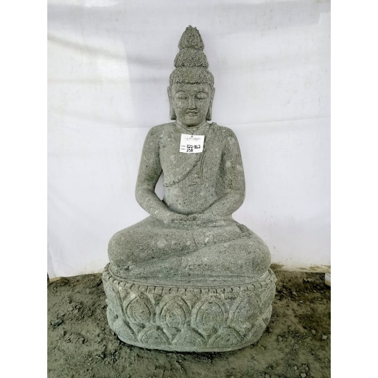 Estatua de buda sukothai sentado en piedra natural 120 cm