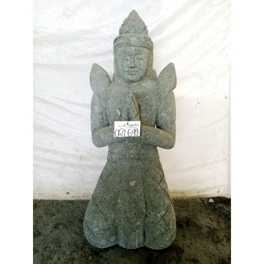 Estatua de Buda Teppanom de piedra volcánica zen 80cm
