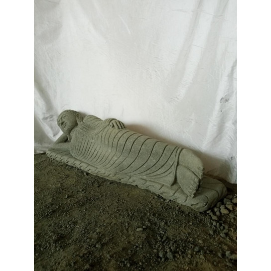 Estatua de buda tumbado de piedra natural volcanica 1 m 50