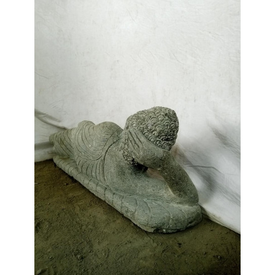 Estatua de buda tumbado estatua de piedra natural zen 1 m