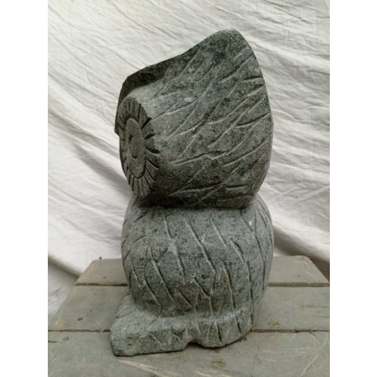 Estatua de búho de piedra natural 30 cm