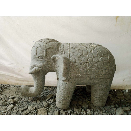 Estatua de elefante indio en piedra 80 cm