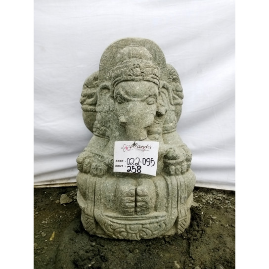 Estatua de exterior de piedra volcánica ganesh 50 cm