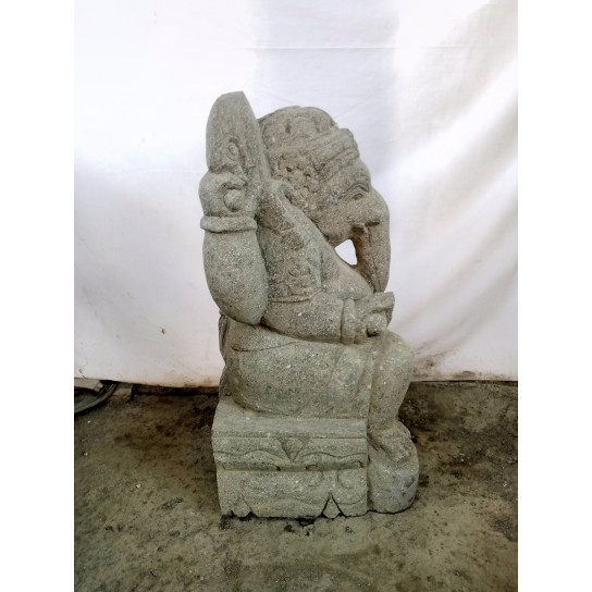 Estatua de ganesh de piedra para jardín 50 cm