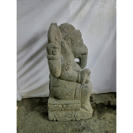 Estatua de ganesh de piedra volcánica 50 cm