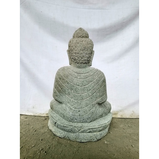 Estatua de jardín buda con mala sentado de piedra serenidad 50 cm