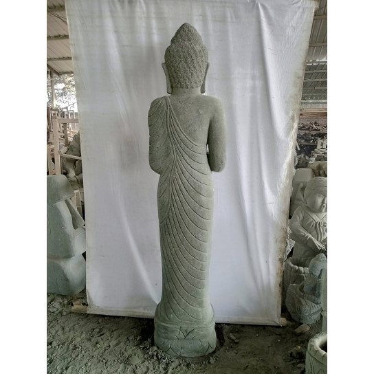 Estatua de jardín buda de pie ofrenda de piedra 2m