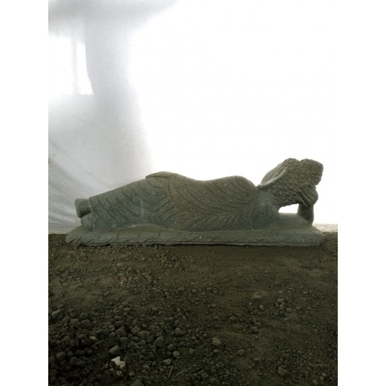 Estatua de jardín buda tumbado de piedra natural 1,20 m